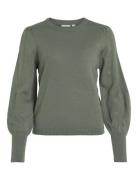 Vila Viava L/S O-Neck Knit Pullover - Noos Khaki Green