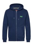 Superdry Essential Logo Zip Hoodie Marinblå