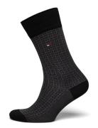 Tommy Hilfiger Th Men Sock 1P Th Structure Fil D Ecosse Svart