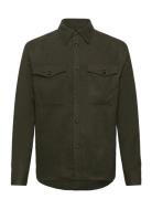 J. Lindeberg Flat Wool Overshirt Grön