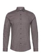 Lindbergh Aop Superflex Shirt L/S Marinblå