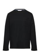 Mango Long Sleeve Cotton T-Shirt Svart