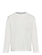 Mango Long Sleeve Cotton T-Shirt Vit