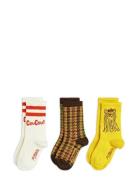 Mini Rodini Coucou 3-Pack Socks Multi/patterned