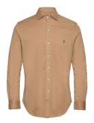 Polo Ralph Lauren Jersey Spread-Collar Shirt Beige