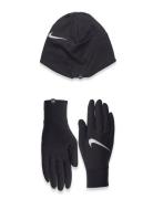 NIKE Equipment Nike Mens Ess Running Hat And Glove Set Svart