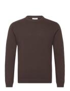 Lindbergh 100% Recycle Knit Round Neck Brun