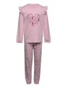 Minymo Pyjamas Ls Set Aop Lila