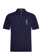 Polo Ralph Lauren Classic Fit Polo Bear Mesh Polo Shirt Marinblå