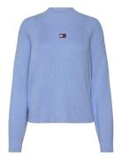 Tommy Jeans Tjw Badge Mockneck Sweater Blå