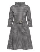 Jumperfabriken Kim Dress Houndstooth Svart