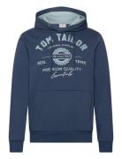 Tom Tailor Hoodie With Print Marinblå