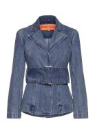 STINE GOYA Belted Tailored Jacket , 2251 Denim Blå