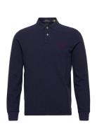 Polo Ralph Lauren Custom Slim Fit Mesh Polo Shirt Blå