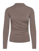 Rosemunde Long Sleeve Turtle Neck T-Shirt Brun