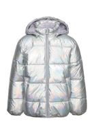 Lindex Puffer Jacket Small Kids Silver