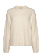 Gina Tricot Crew Neck Knitted Sweater Kräm