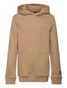 Lyle & Scott Script Embroidered Hoodie Beige