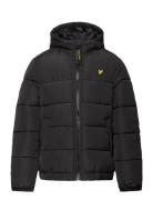 Lyle & Scott Quilted Puffer Coat Svart