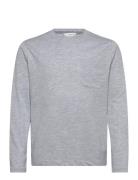 Mango Long Sleeve Cotton T-Shirt Grå