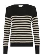 Kaffe Kalizza Striped Knit Pullover Svart