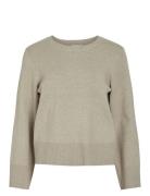 Vila Vicassie O-Neck L/S Knit Top - Noos Beige