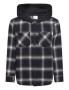 Lindex Shirt Checked With Hood Svart