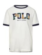 Ralph Lauren Kids Corduroy-Logo Cotton Jersey Tee Vit