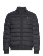 Lyle & Scott Funnel Neck Wadded Jacket Svart