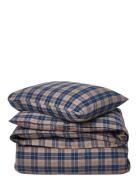 Lexington Home Checked Cotton Flannel Bed Set Blå