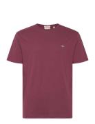 GANT Reg Shield Ss T-Shirt Burgundy