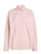 Calvin Klein Jeans Woven Label Relaxed Shirt Rosa