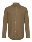 Morris Brushed Twill Shirt-Classic Fit Khaki Green