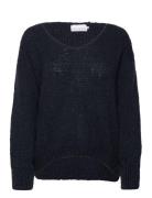 Noella Fora Knit V-Neck Sweater Marinblå