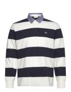 GANT Reg Chambray Stripe Heavy Rugger Marinblå