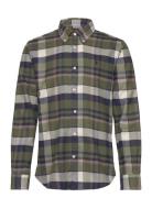 Morris Big Check Flannel Shirt-Classic Fit Grön