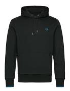 Fred Perry Tipped Hooded Sweatsh Svart