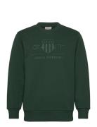 GANT Reg Tonal Shield C-Neck Sweat Grön