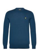 Lyle & Scott Cotton Merino Crew Neck Jumper Blå