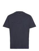 Hackett London Hs Embossed Tee Marinblå