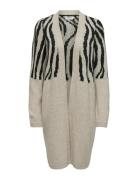 ONLY Onljade Zebra Ls Cardigan Cc Knt Beige