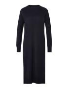 Lexington Clothing Ivana Cotton/Cashmere Blend Knitted Dress Marinblå