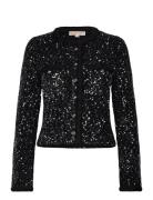 Michael Kors Sequin Pkt Snap Jkt Svart