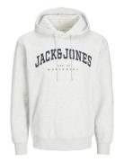 Jack & J S Jjecaleb Varsity Sweat Hood Noos Grå