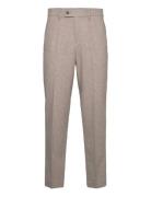 Lindbergh Flannel Wool Blend Formal Pant Beige