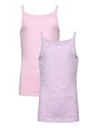 Name It Nkfstrap Top 2P Pastel Lilac Dot Noos Rosa