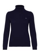 GANT Extrafine Lambswool Rollneck Marinblå