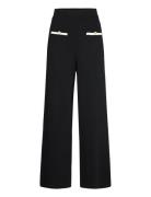 Mango Straight-Fit Trousers With Contrasting Piping Svart