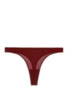 Understatement Underwear Mesh Thong Burgundy