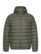 Fred Perry Hooded Insulated Jacket Khaki Green